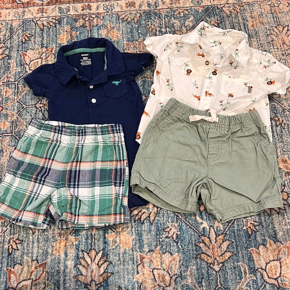 Carters 18m Shorts and Shirt Outfits